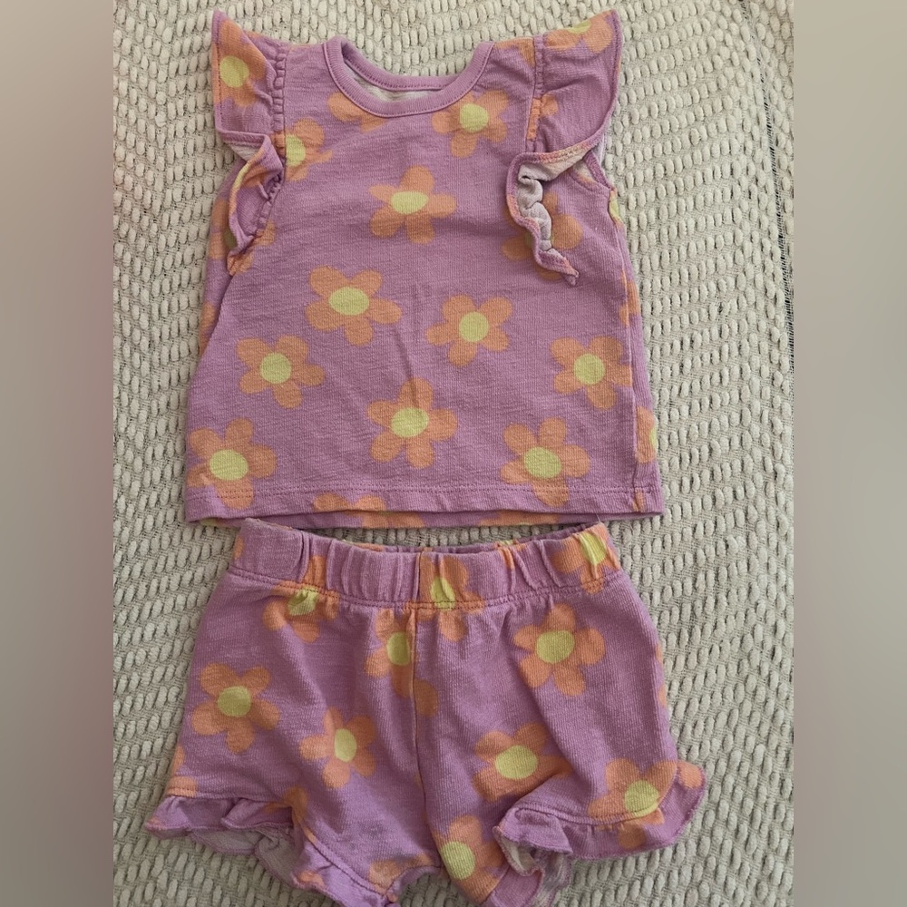 Garanimals Purple and Yellow Floral Kids Matching Set